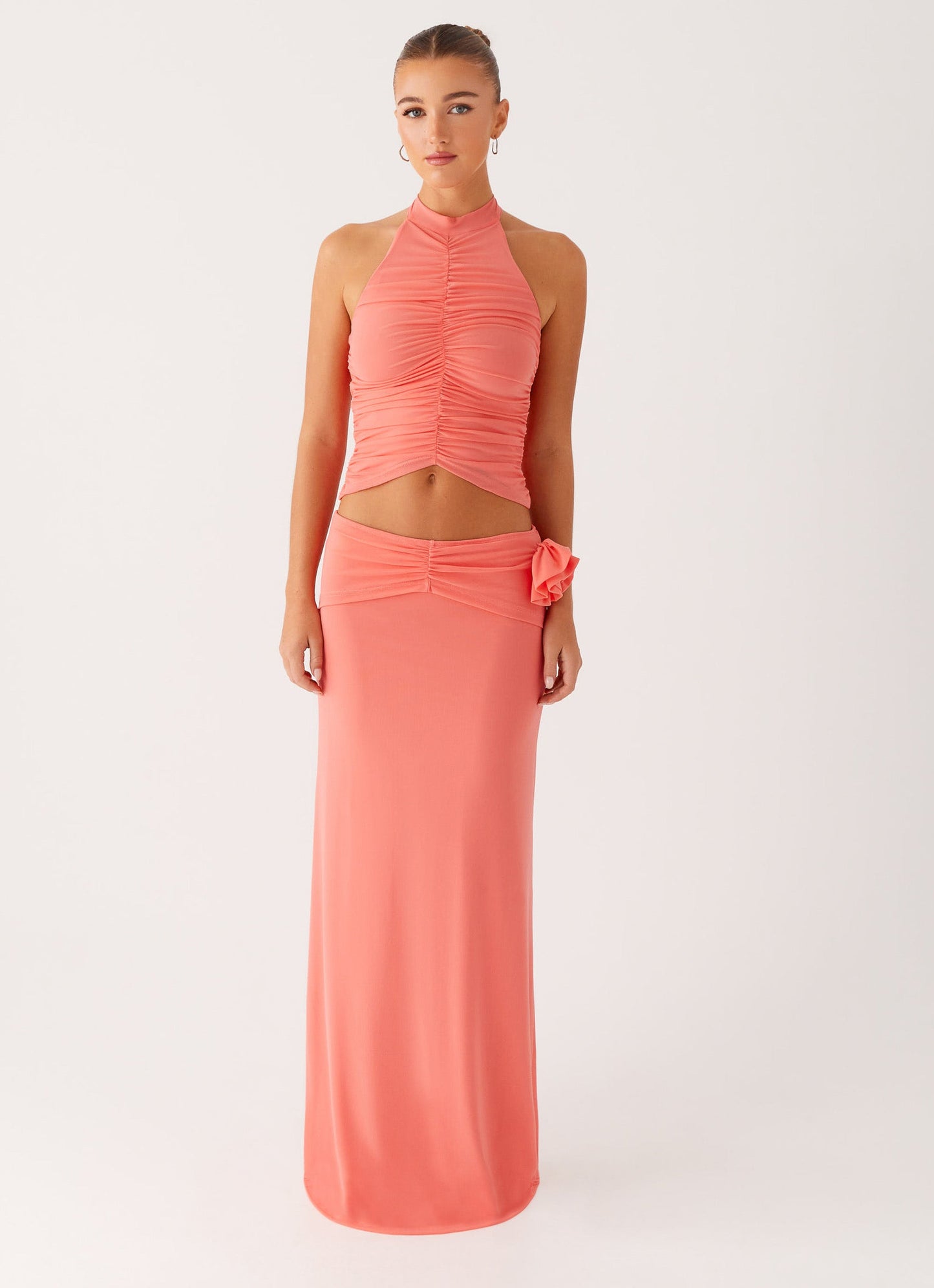 Jayce Maxi Skirt - Salmon