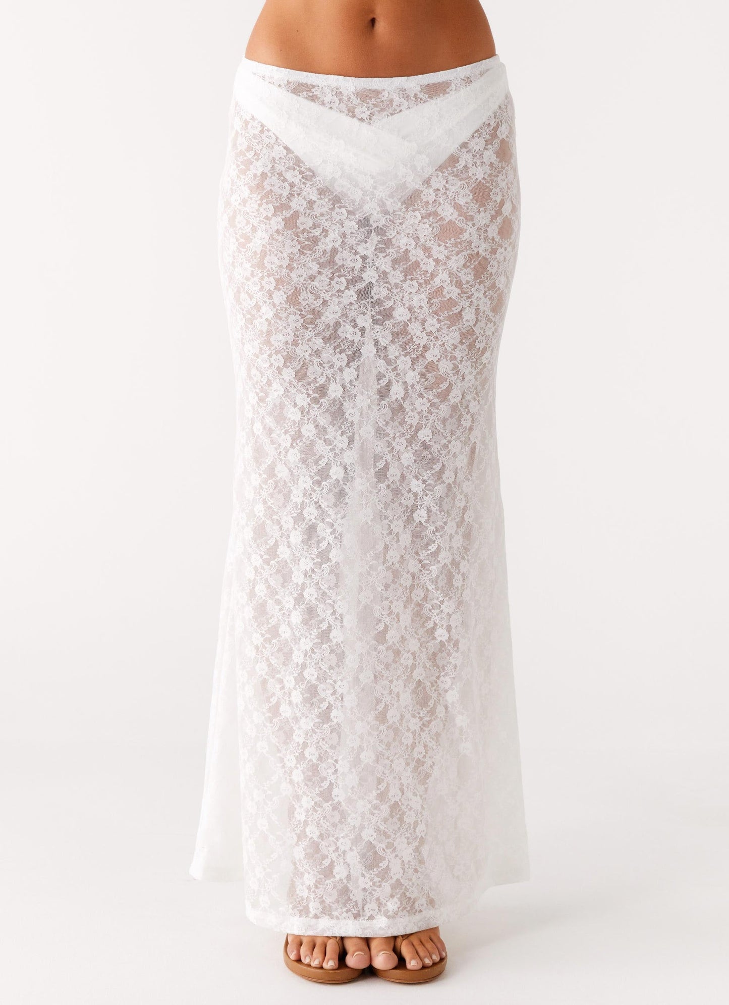 Jaz Lace Maxi Skirt - White