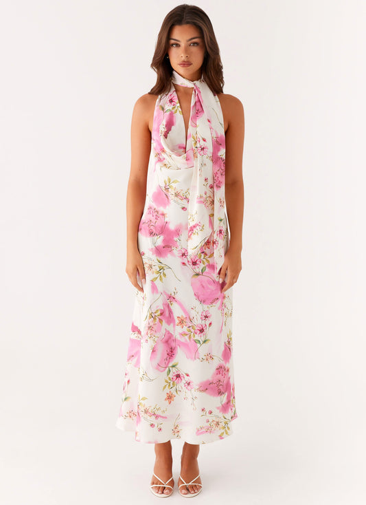 Jensen Midi Dress - Ivory Floral Print