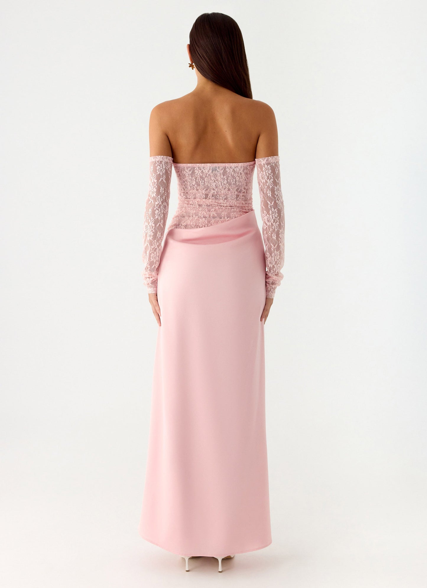 Kaina Off Shoulder Maxi Dress - Pink