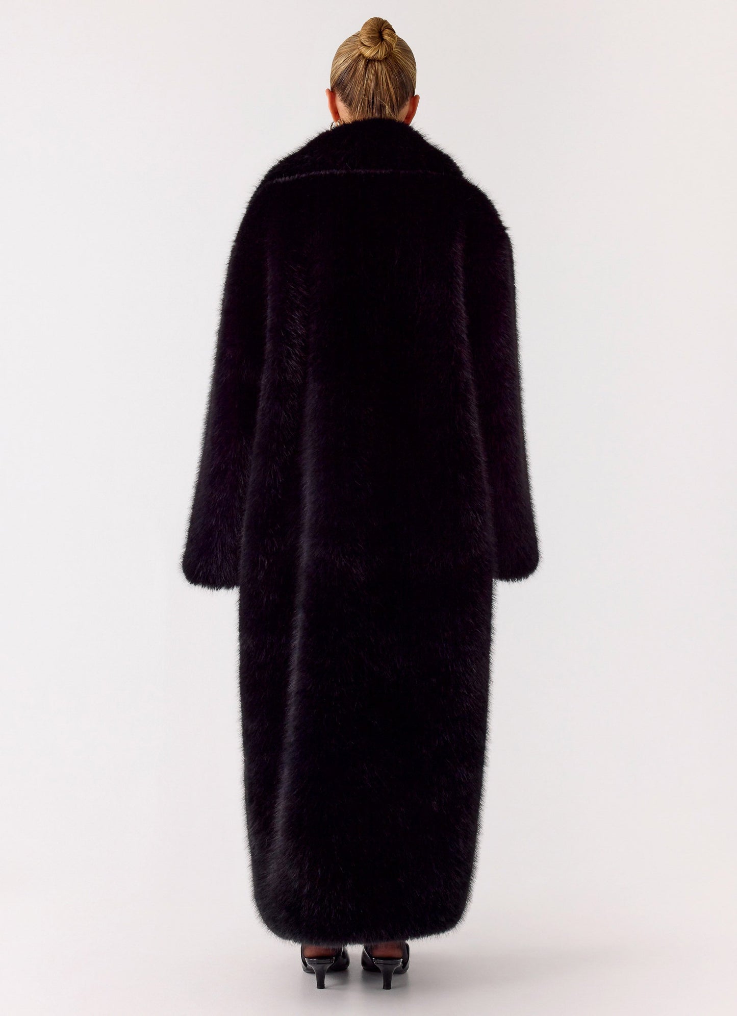 Kamil Faux Fur Maxi Coat - Black
