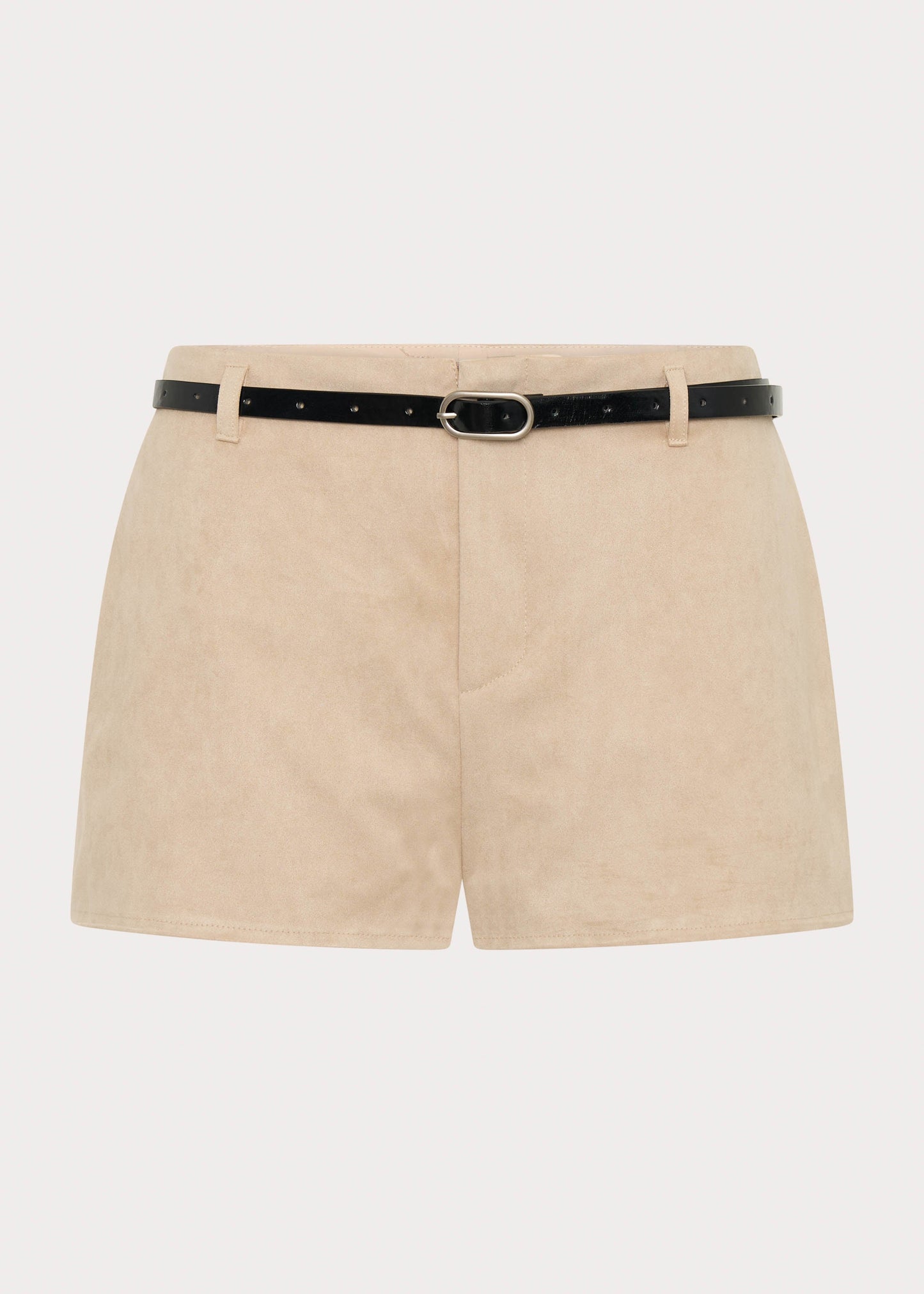 Katie Suede Mini Shorts - Beige