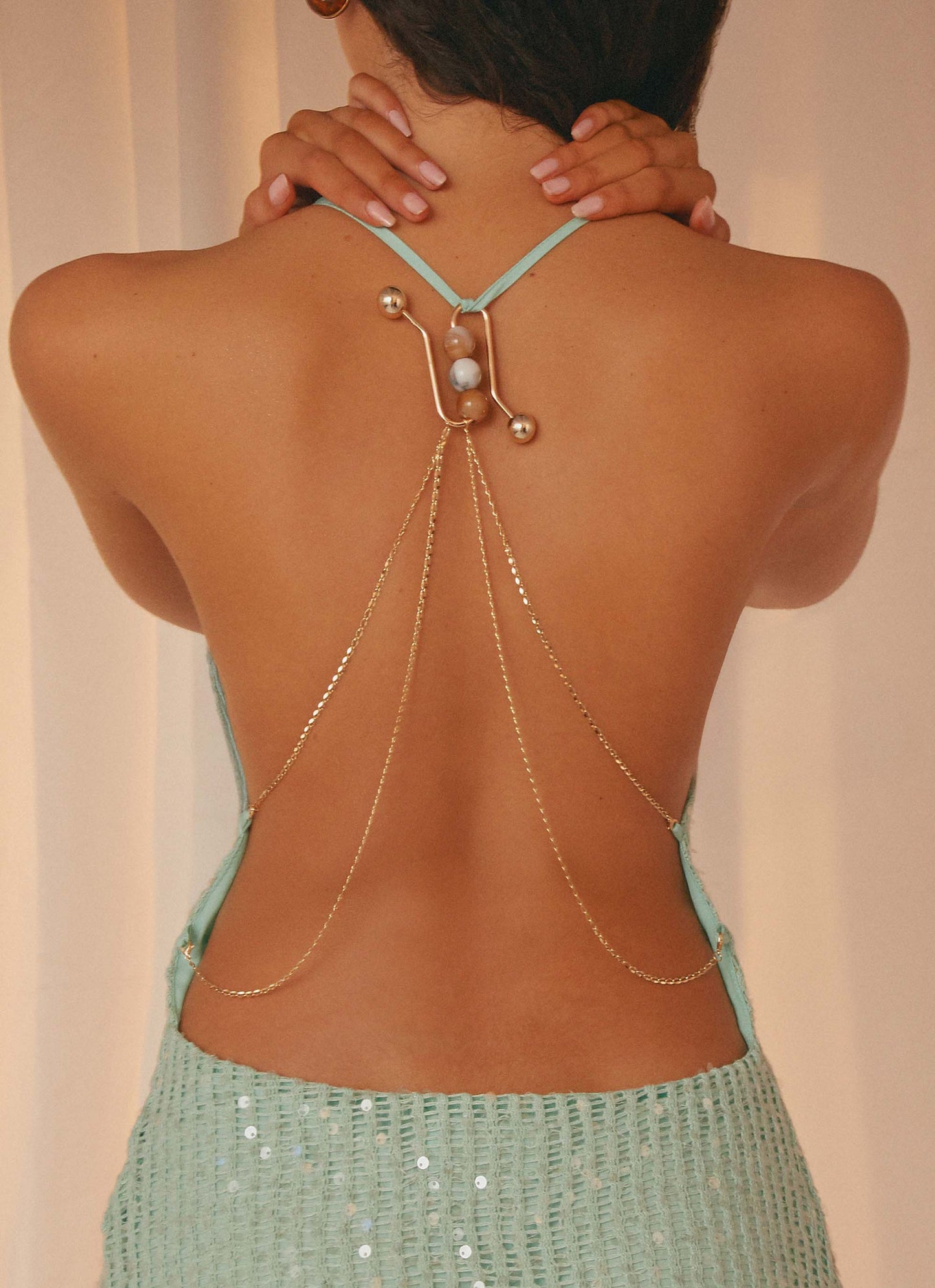 Keela Sequin Mini Dress - Mint Sage