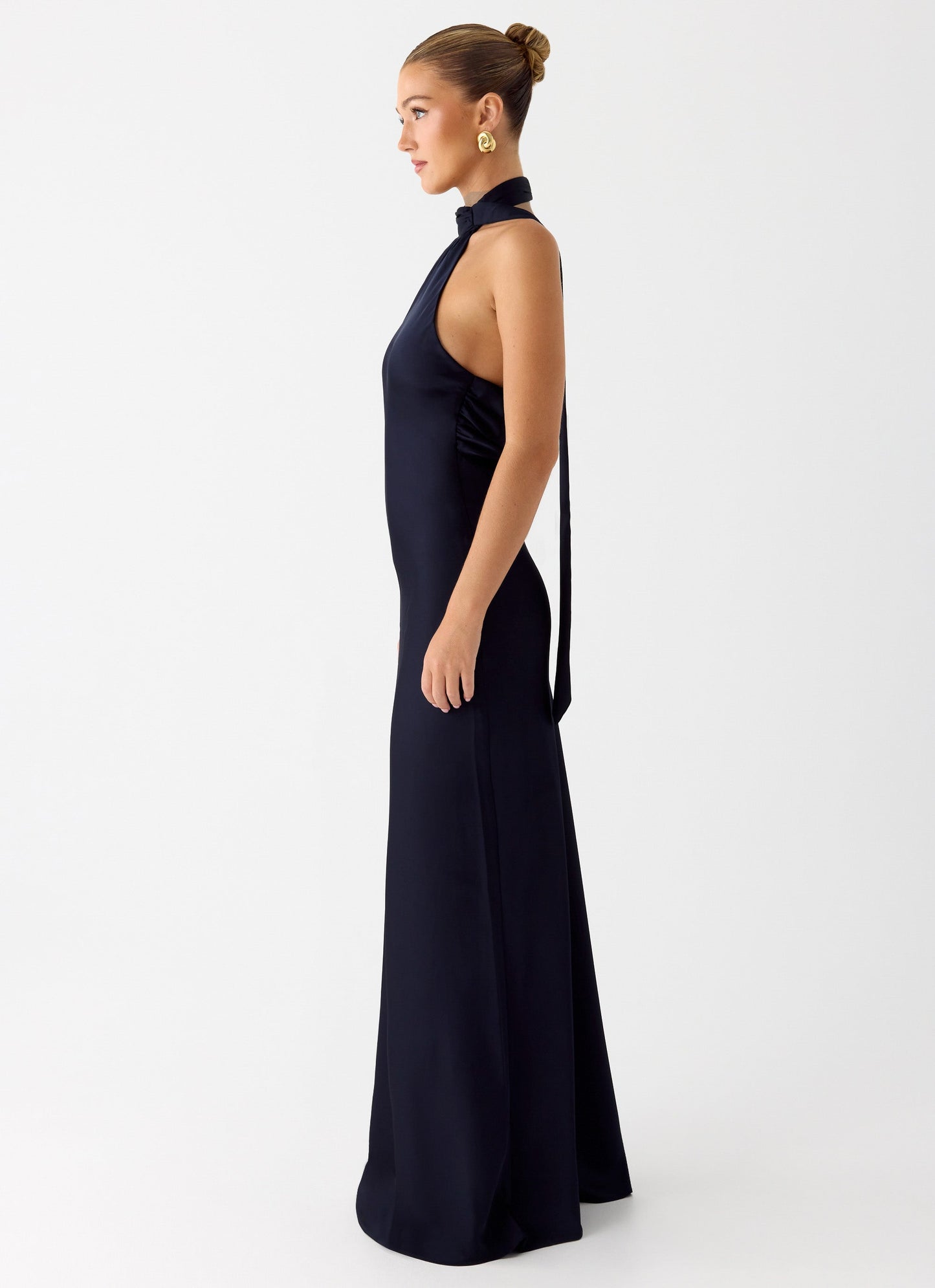 Keena Scarf Maxi Dress - Navy