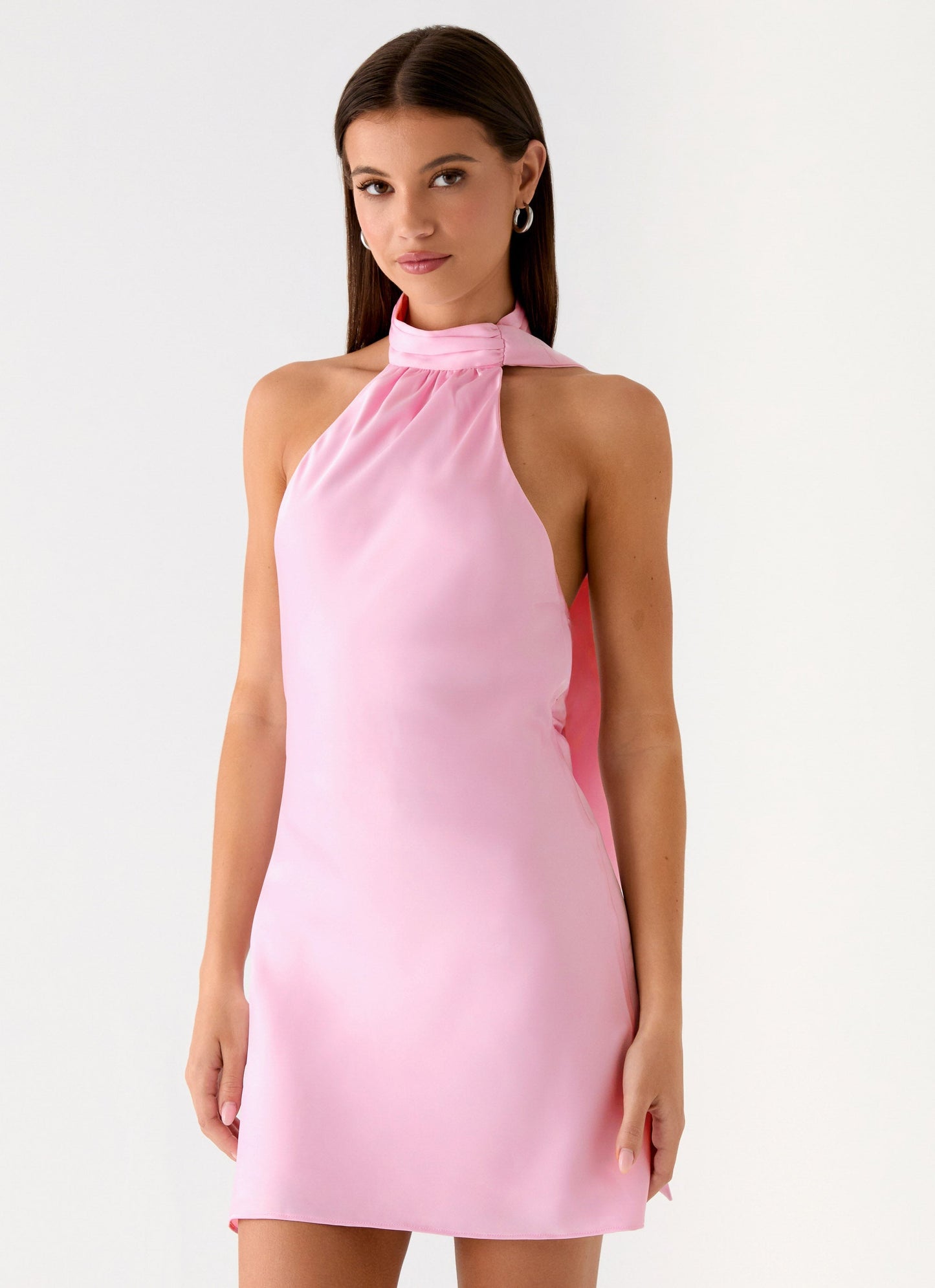 Keena Scarf Mini Dress - Pink