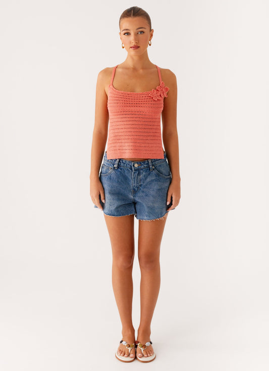 Kia Cross Back Top - Coral