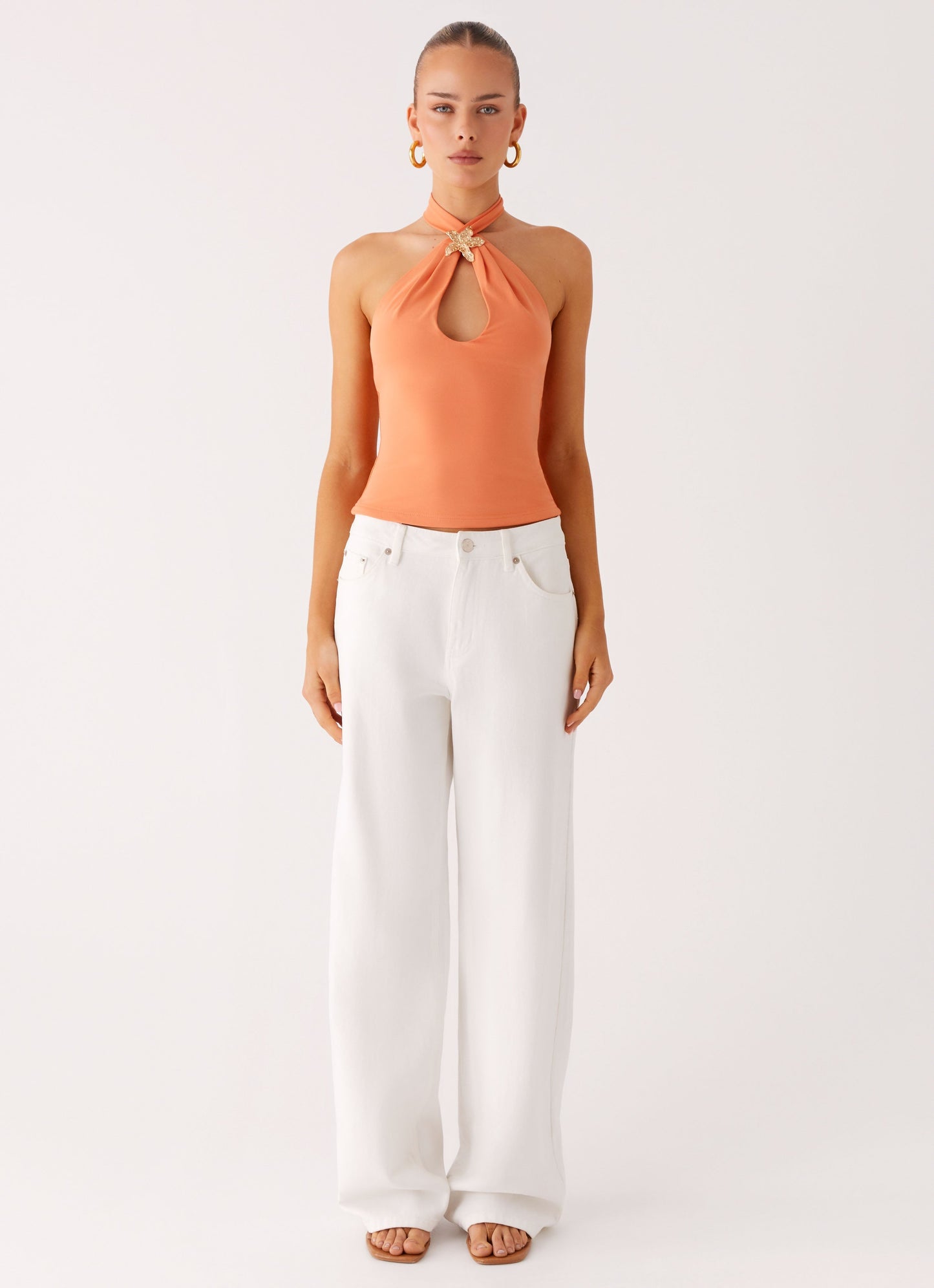 Kirra Halter Top - Peach