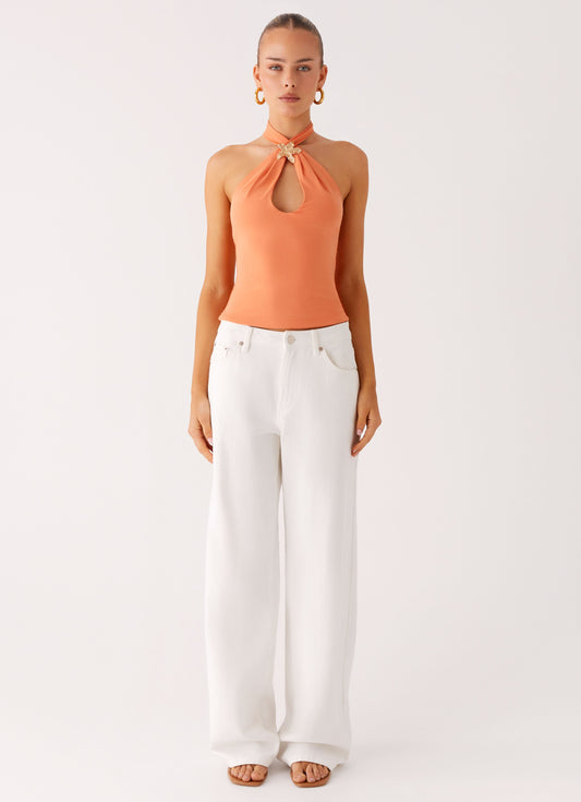 Kirra Halter Top - Peach