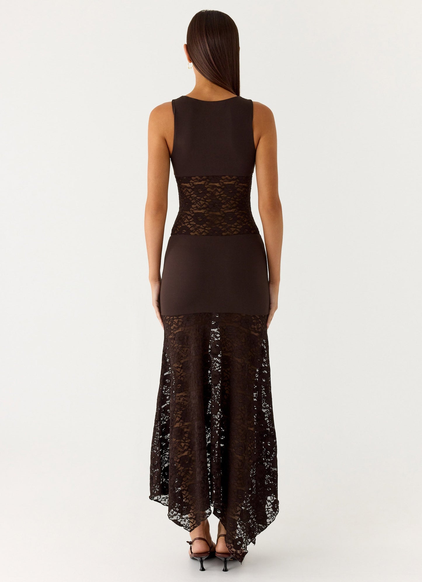 Koka Lace Maxi Dress - Cool Chocolate