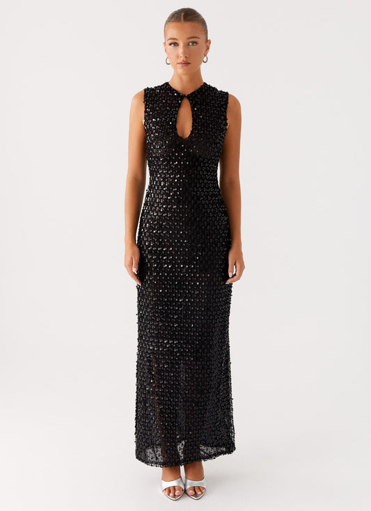 Kore Sequin Maxi Dress - Black