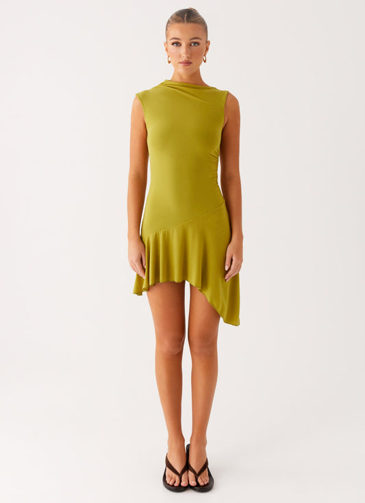 Lanai Mesh Mini Dress - Lime