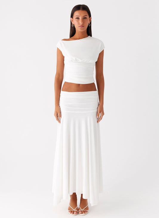 Liana Asymmetrical Top - White
