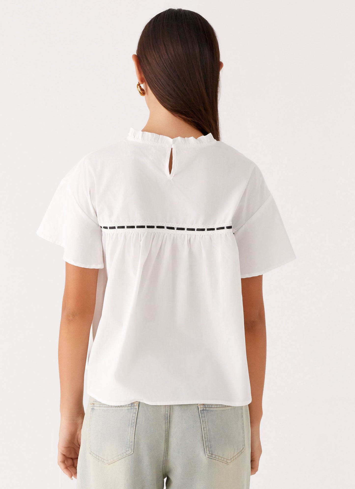 Lila Babydoll Top - White