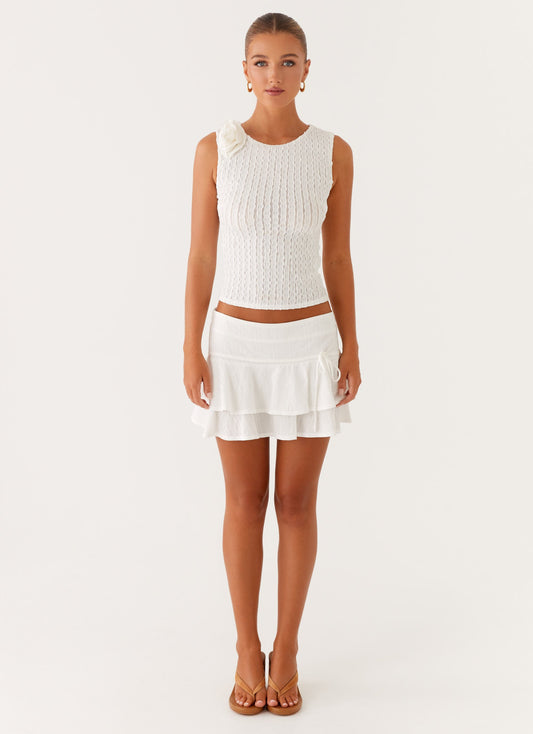 Lisbon Mini Skirt - White