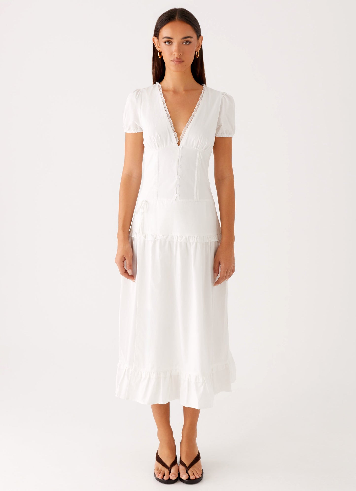 London Midi Dress - White