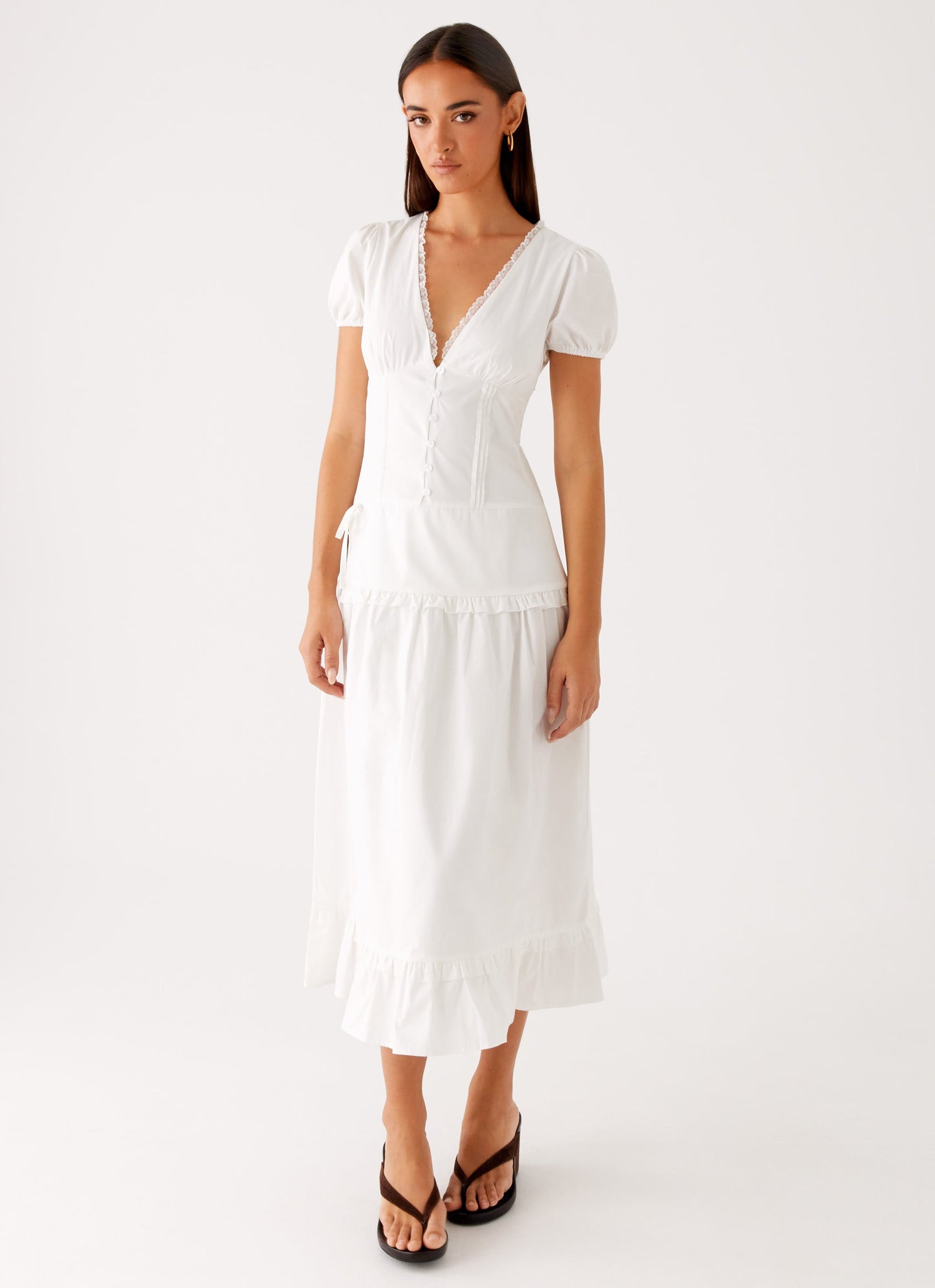 London Midi Dress - White