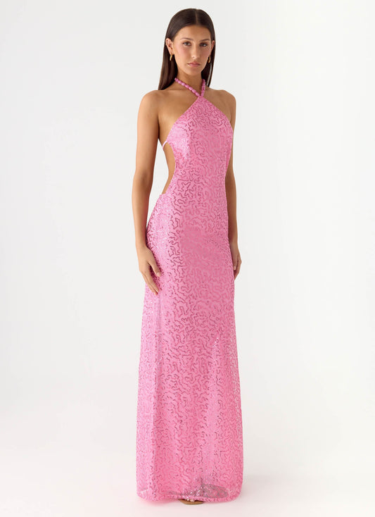Lorenz Sequin Maxi Dress - Pink