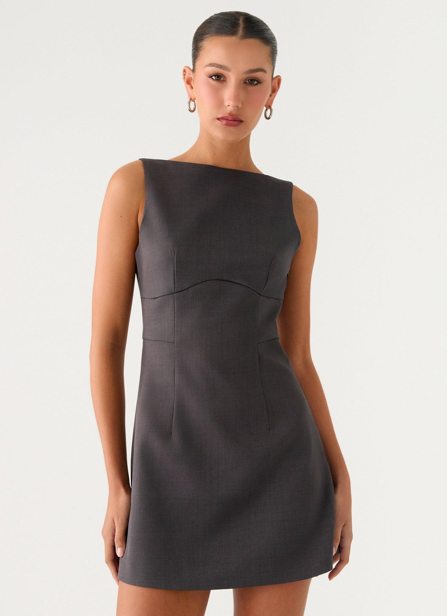 Lulita Mini Dress - Charcoal Grey