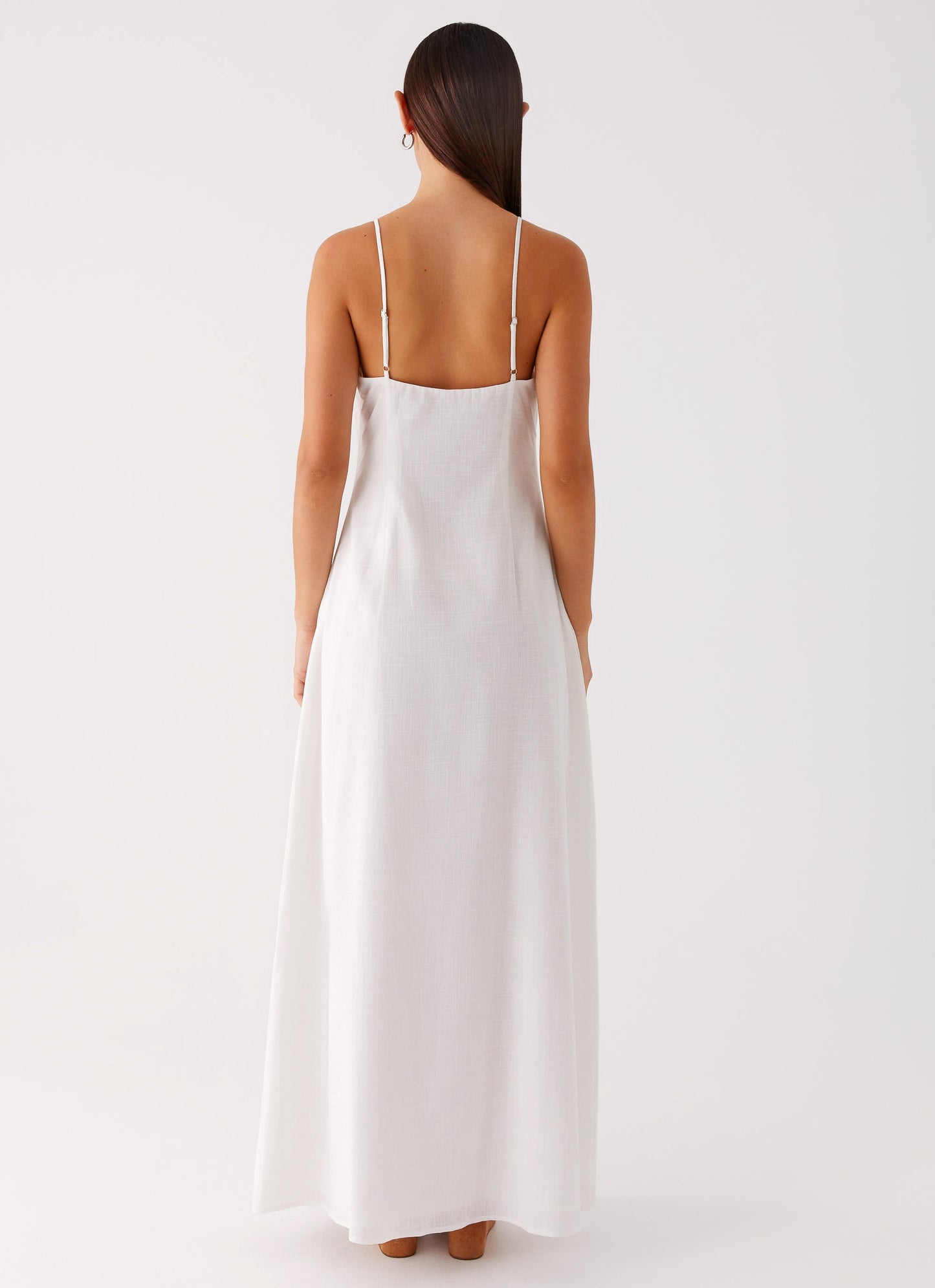 Madeleine Scoop Neck Maxi Dress - Off White