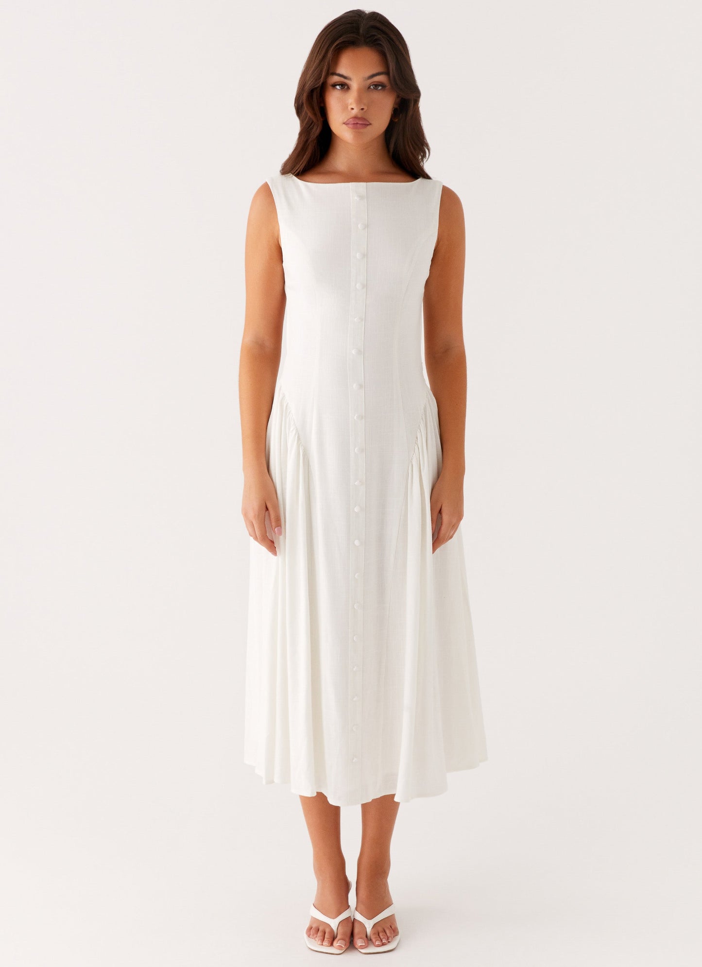 Maylah Midi Dress - White
