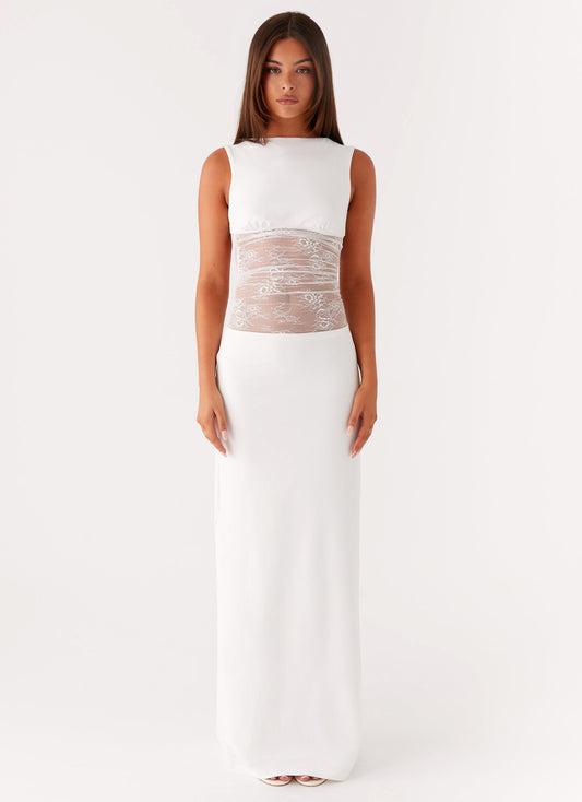 Medina Lace Maxi Dress - White