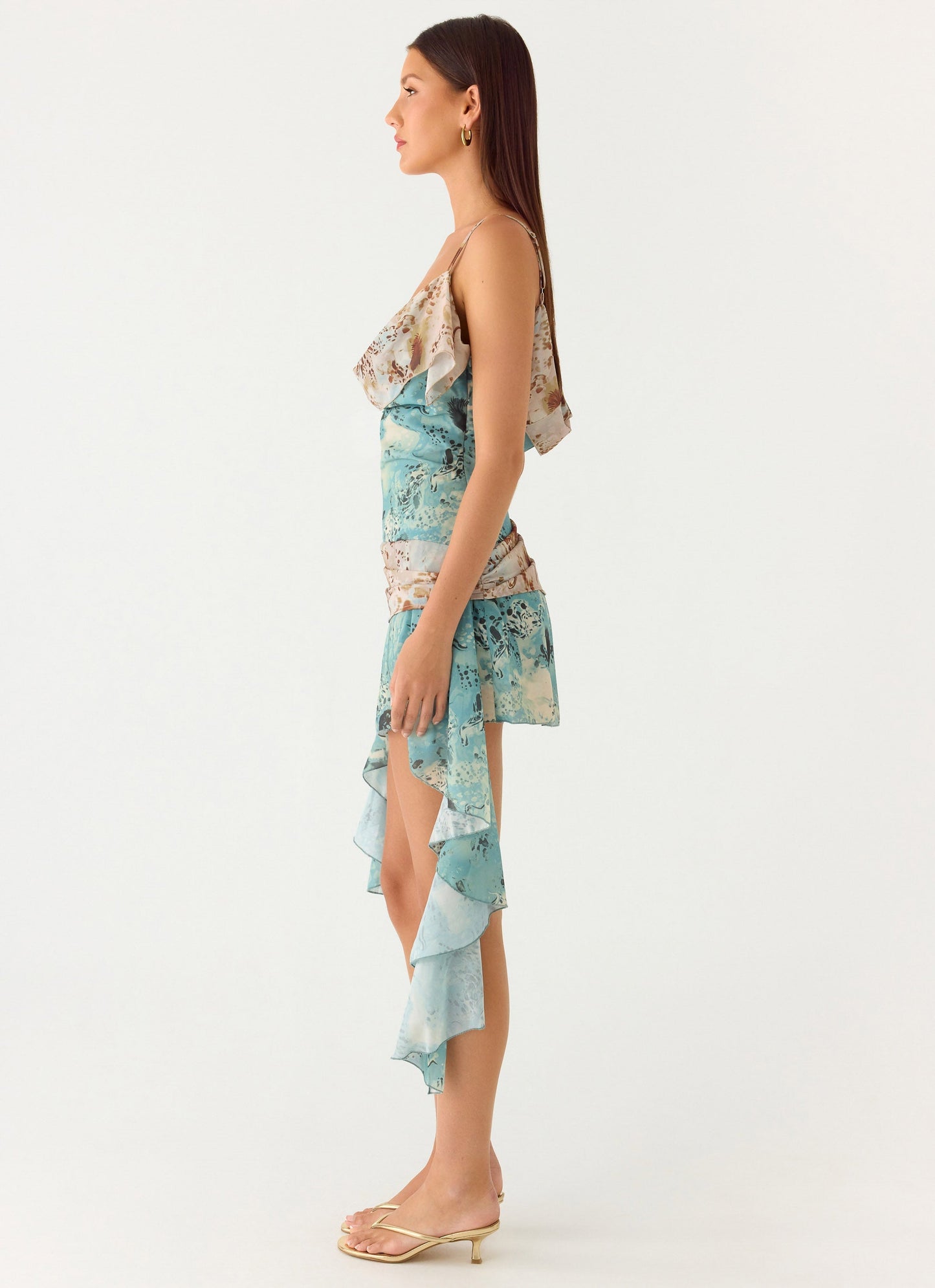 Meylissa Hanky Mini Dress - Aqua Blur