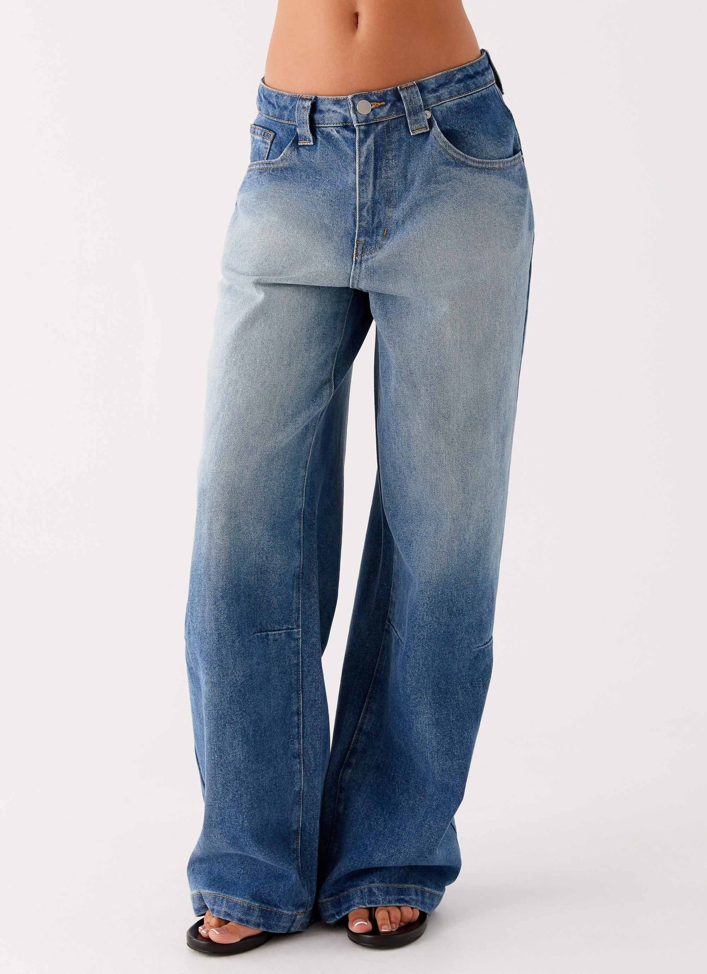 Midwest Low Rise Jeans - Powder Wash Blue