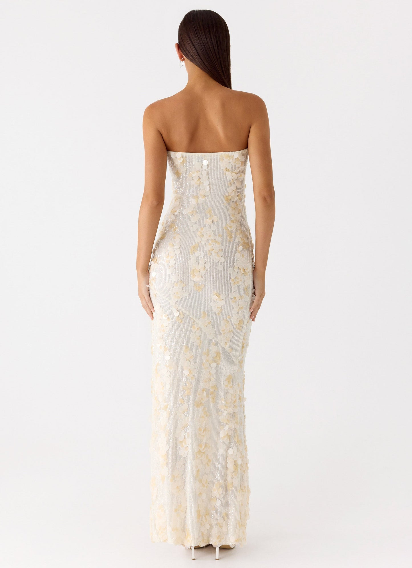 Minni Sequin Maxi Dress - Ivory