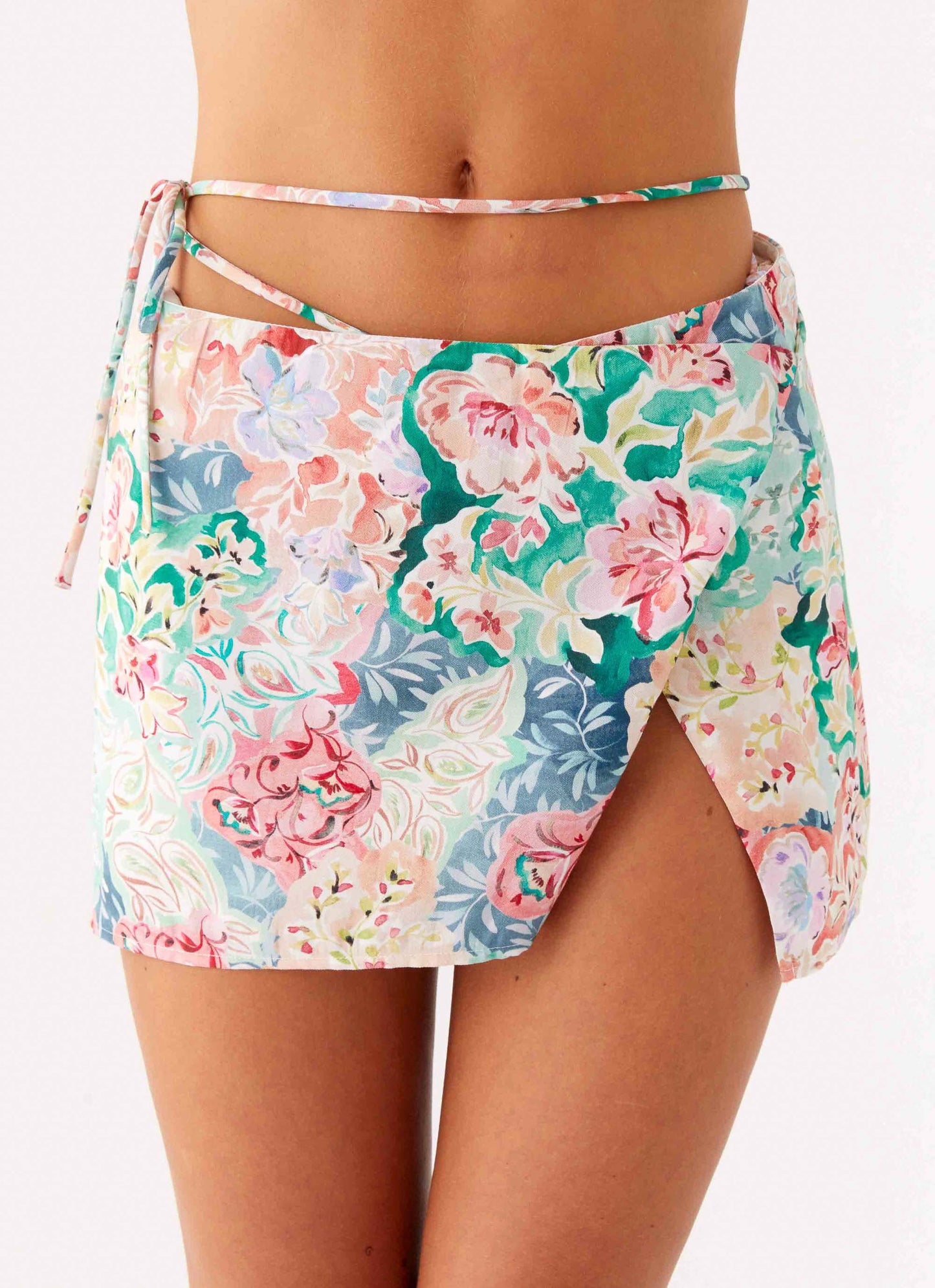 Miradelle Wrap Mini Skirt - Santorini Floral