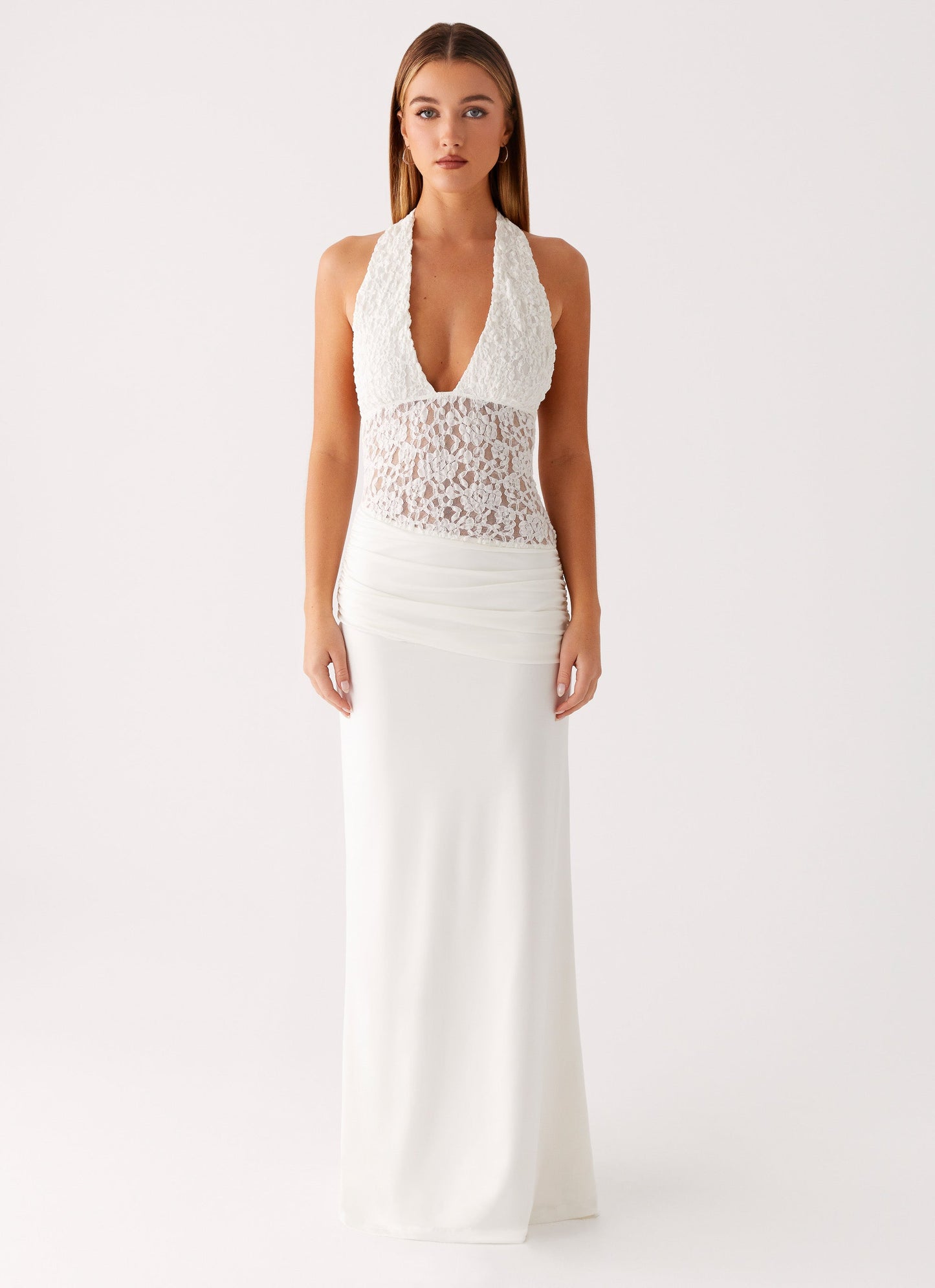 Miri Halter Maxi Dress - Ivory