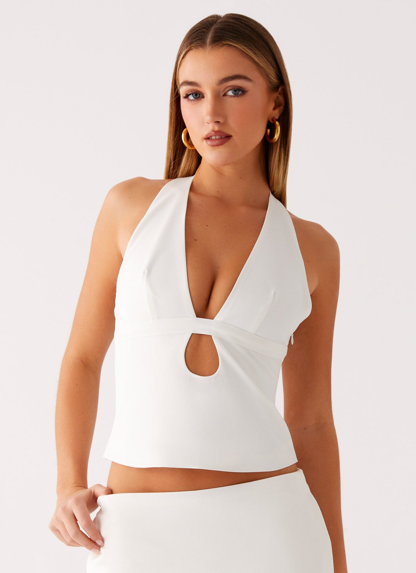 Mirna Halter Top - Cream