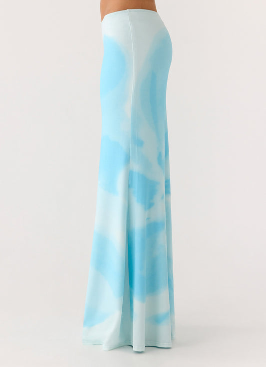 Moka Maxi Skirt - Blooming Blue