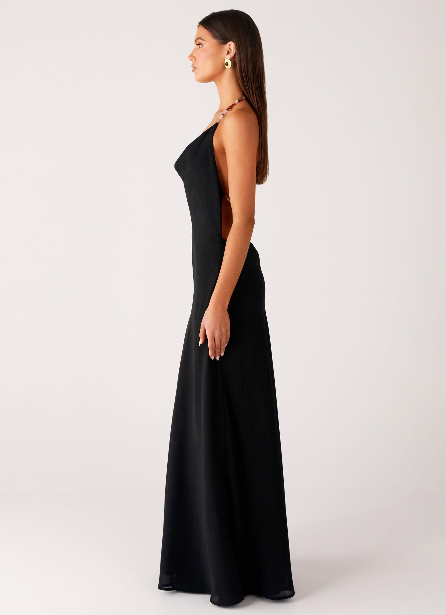 Morning Crush Cowl Maxi Dress - Black
