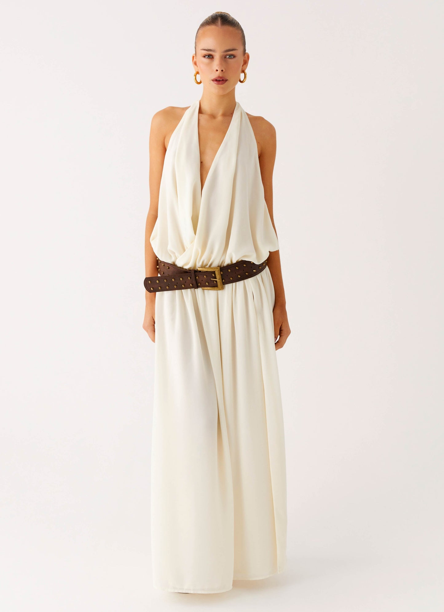 Narlah Halter Maxi Dress - Ivory