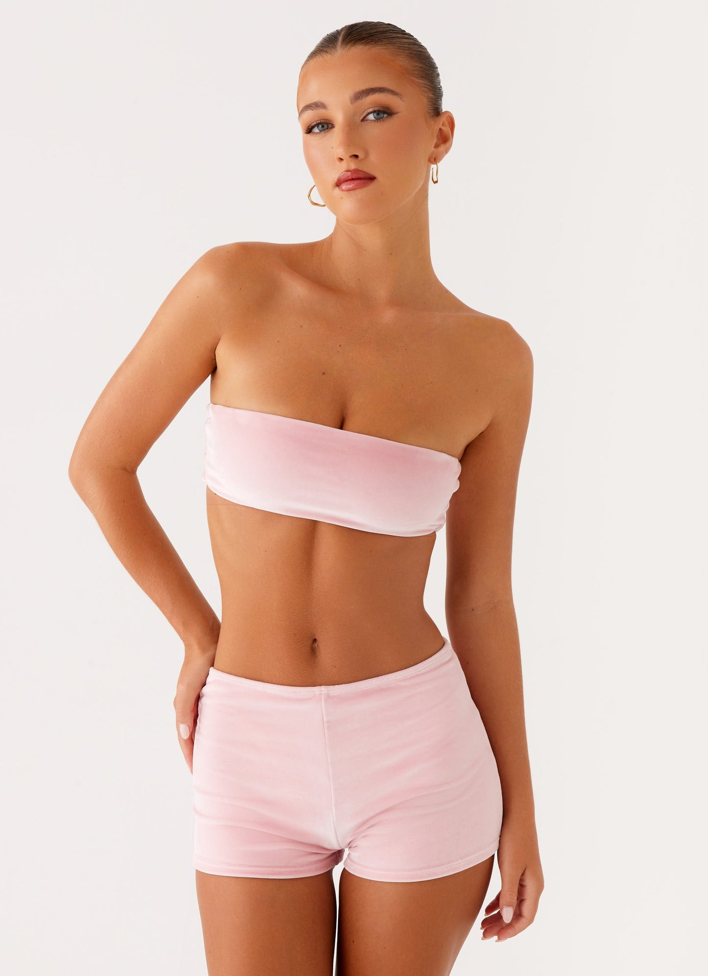 Natalina Bandeau Swim Top - Pink