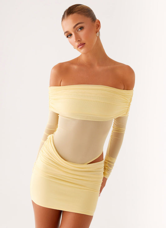 No Doubt Mini Dress - Yellow