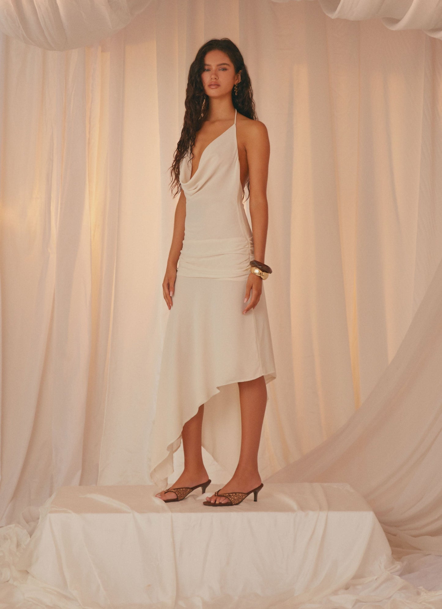 Nyra Midi Dress - Cream