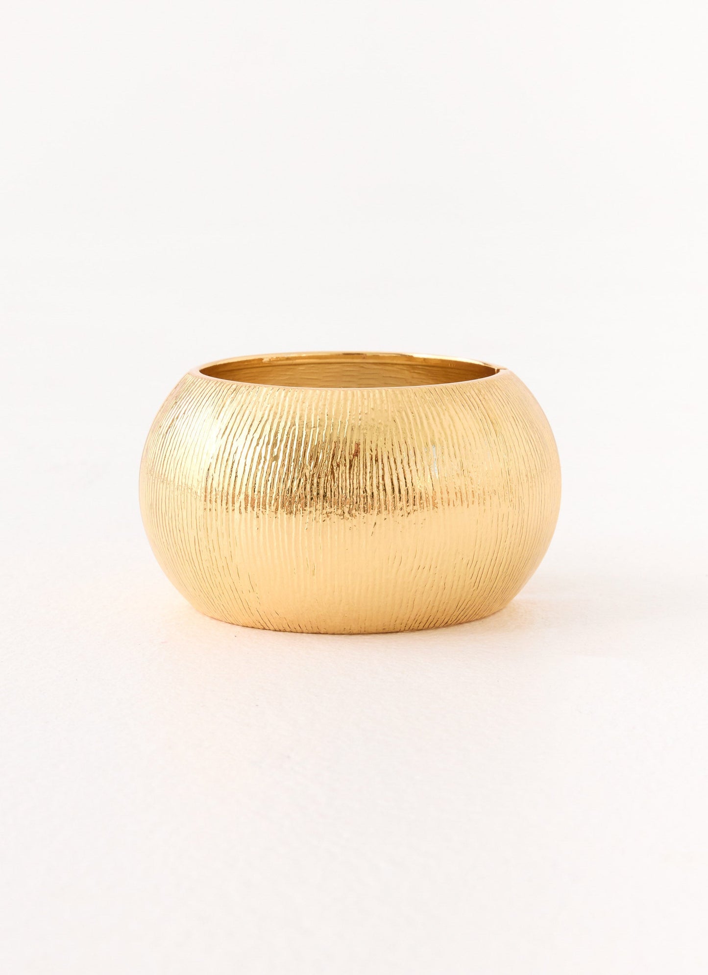 Obsidian Bangle - Gold