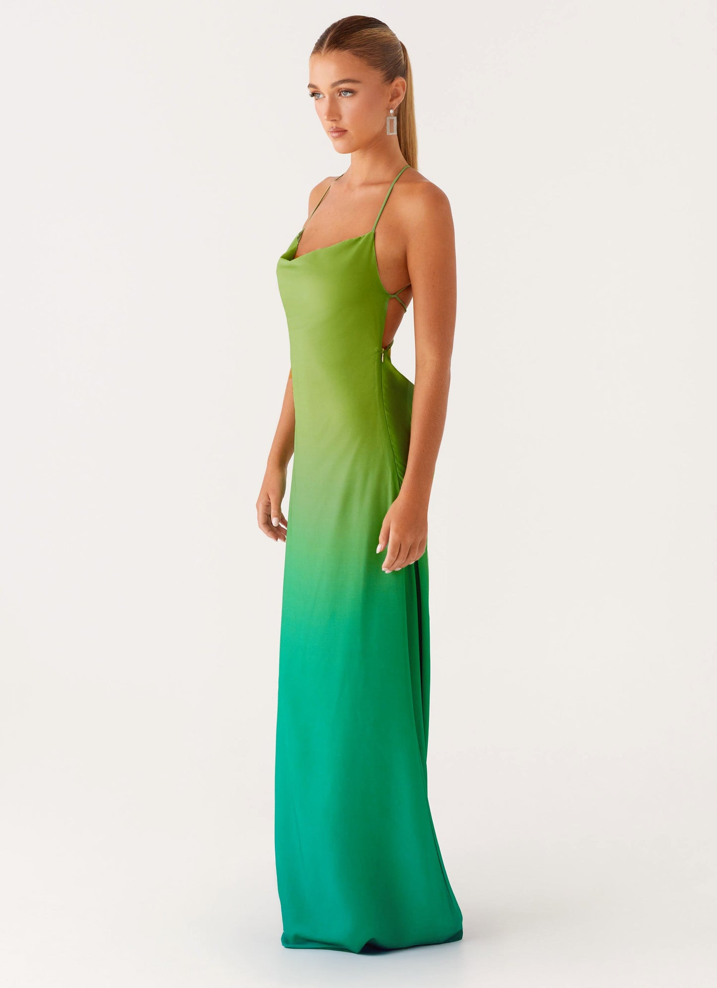 Opposites Attract Maxi Dress - Green Ombre
