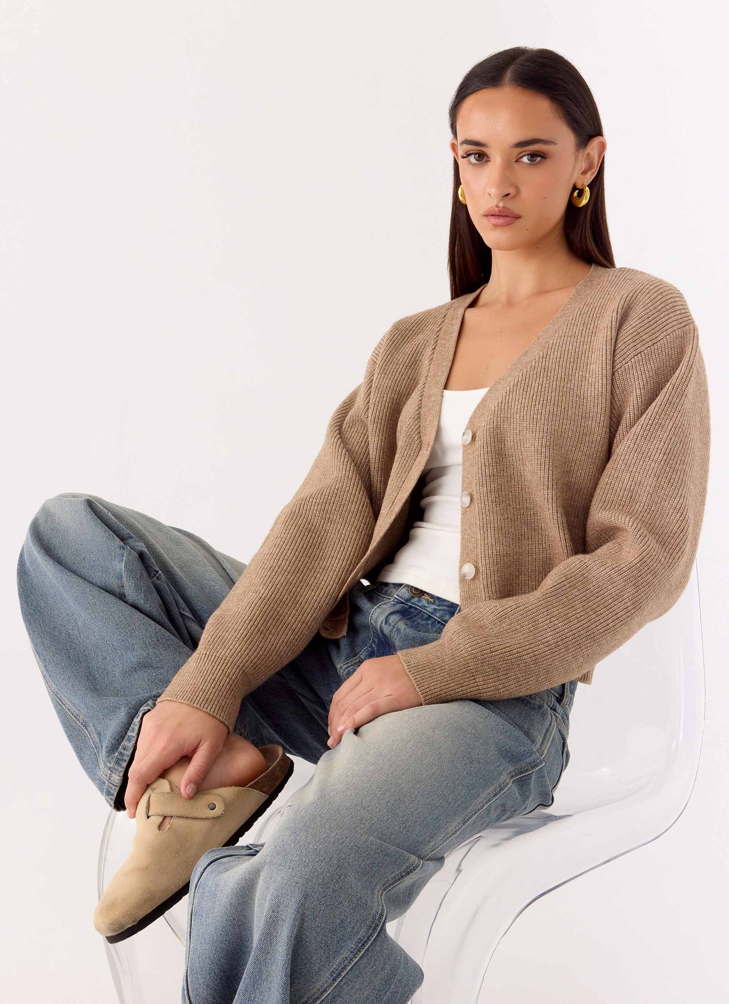 Orla Knit Sweater - Taupe