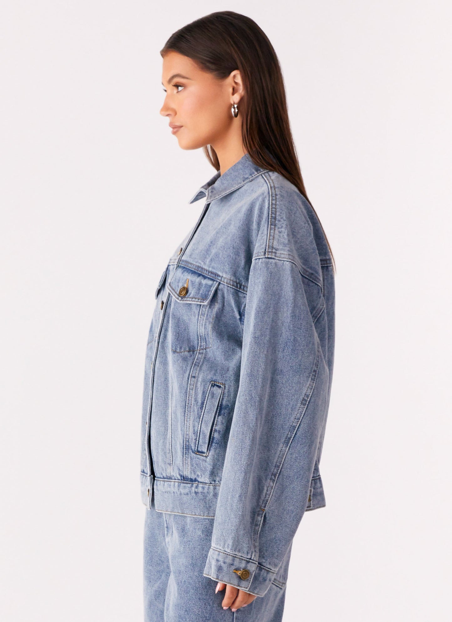 Orleans Oversized Denim Jacket - Blue