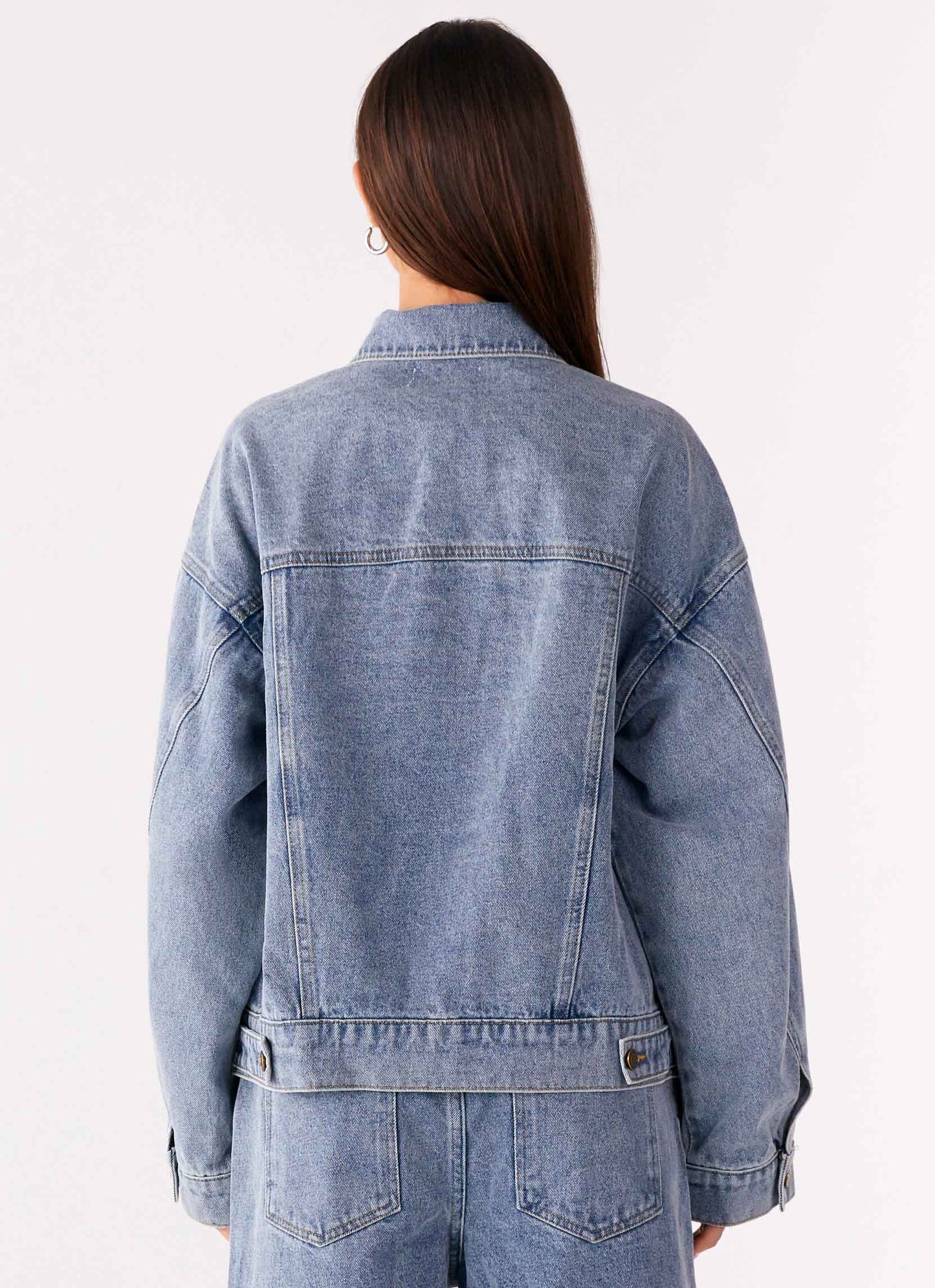 Orleans Oversized Denim Jacket - Blue
