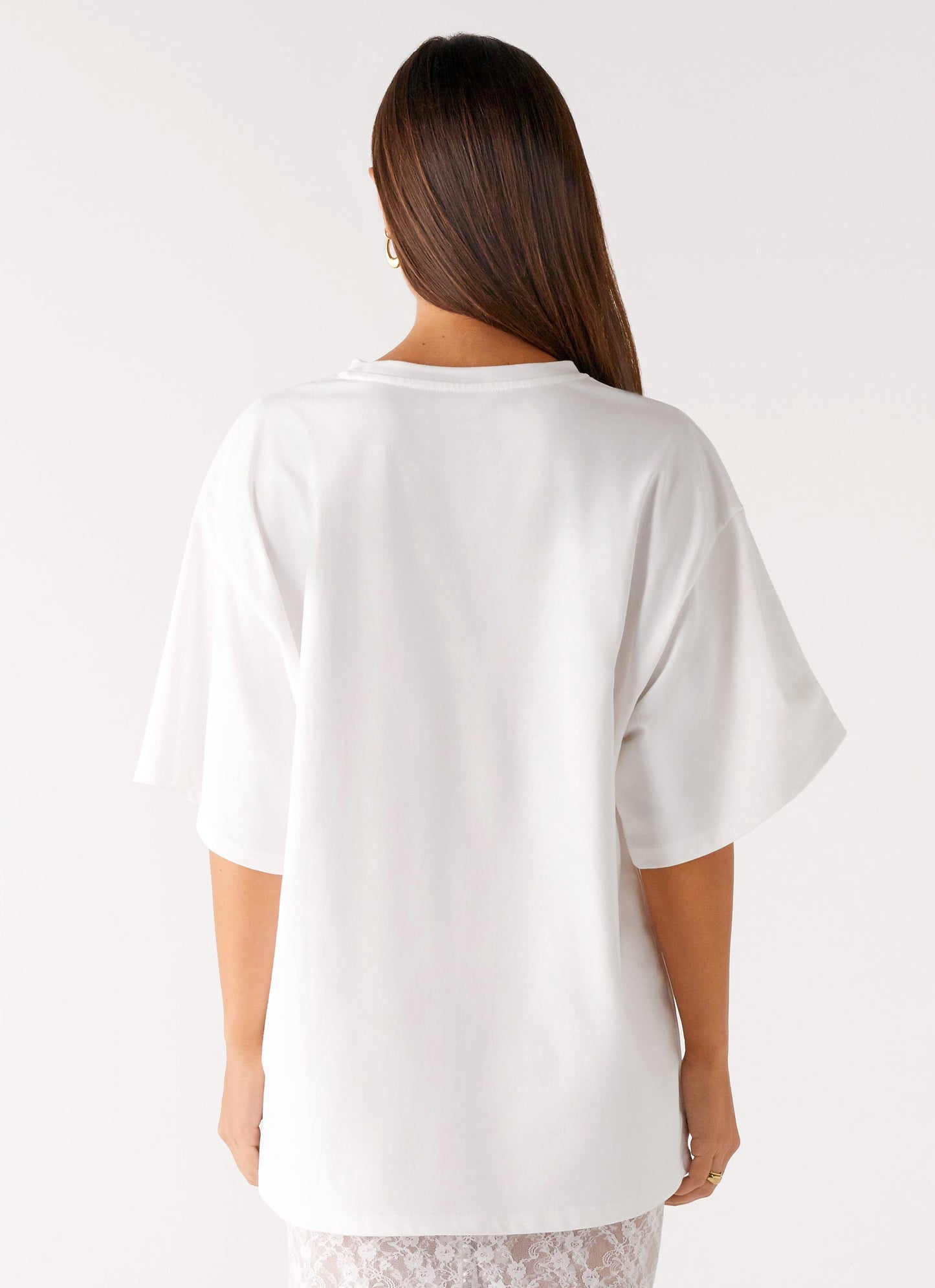 Pearl Oversized Tee - White