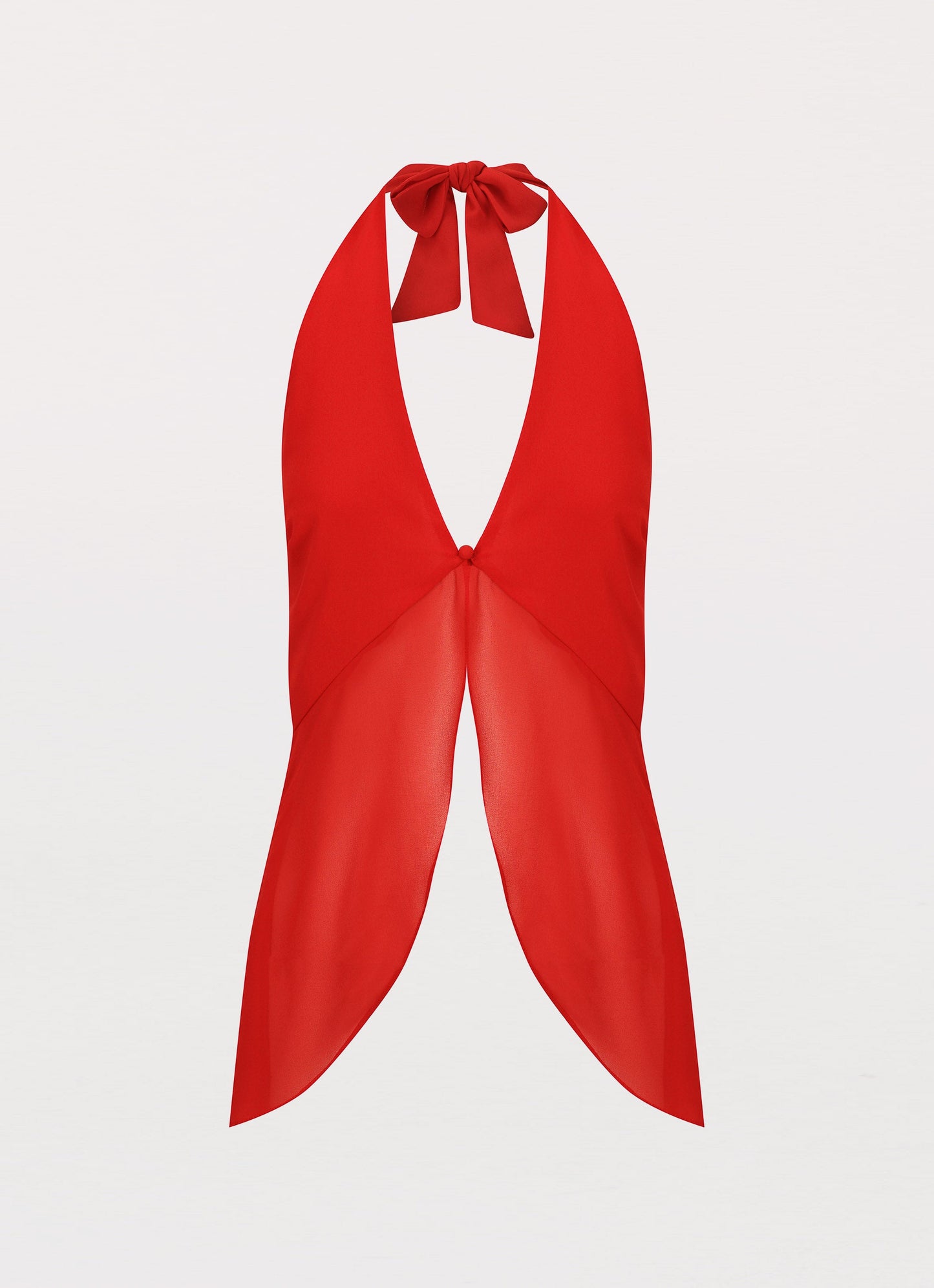 At Last Halterneck Top - Rouge Red