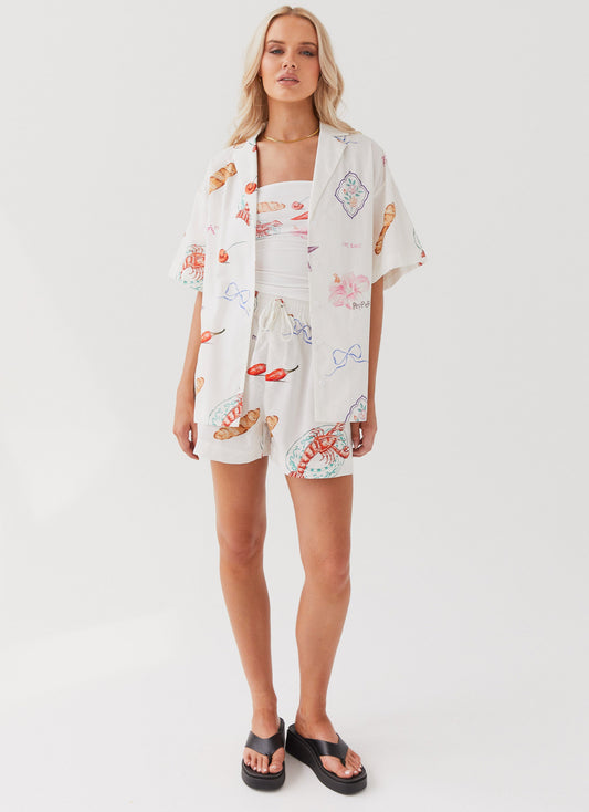 Sweet Relief Oversized Linen Shirt - Banchetto