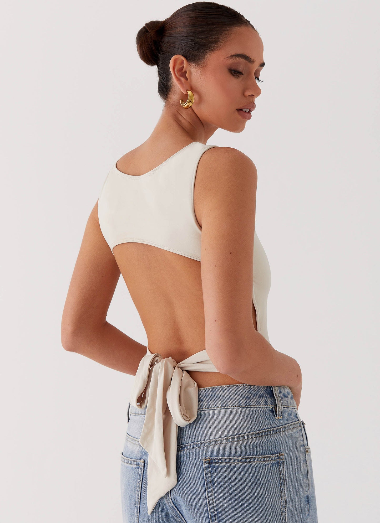 Saskie Crop Top - Ivory