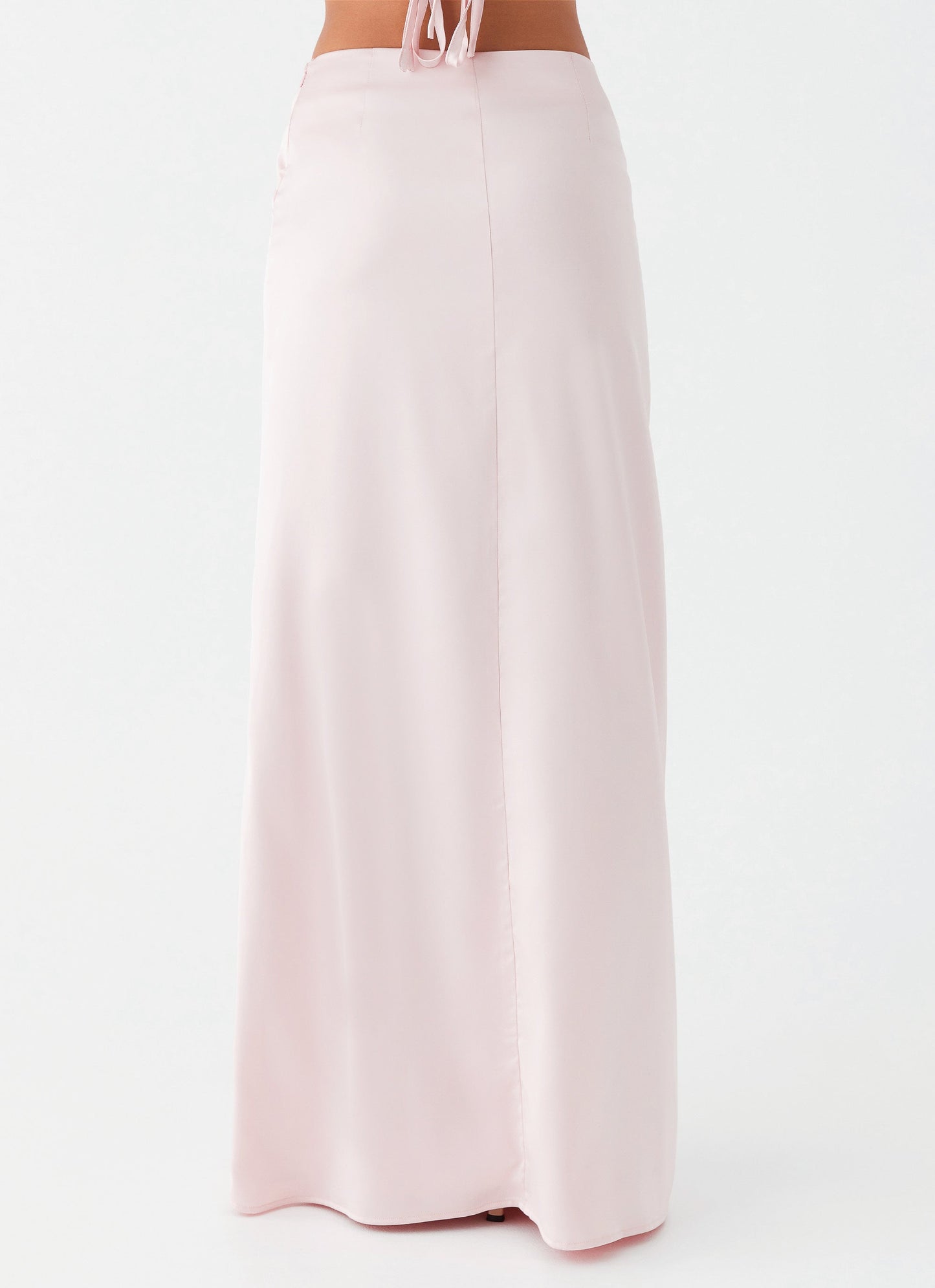 Crescent Light Twist Maxi Skirt - Pink