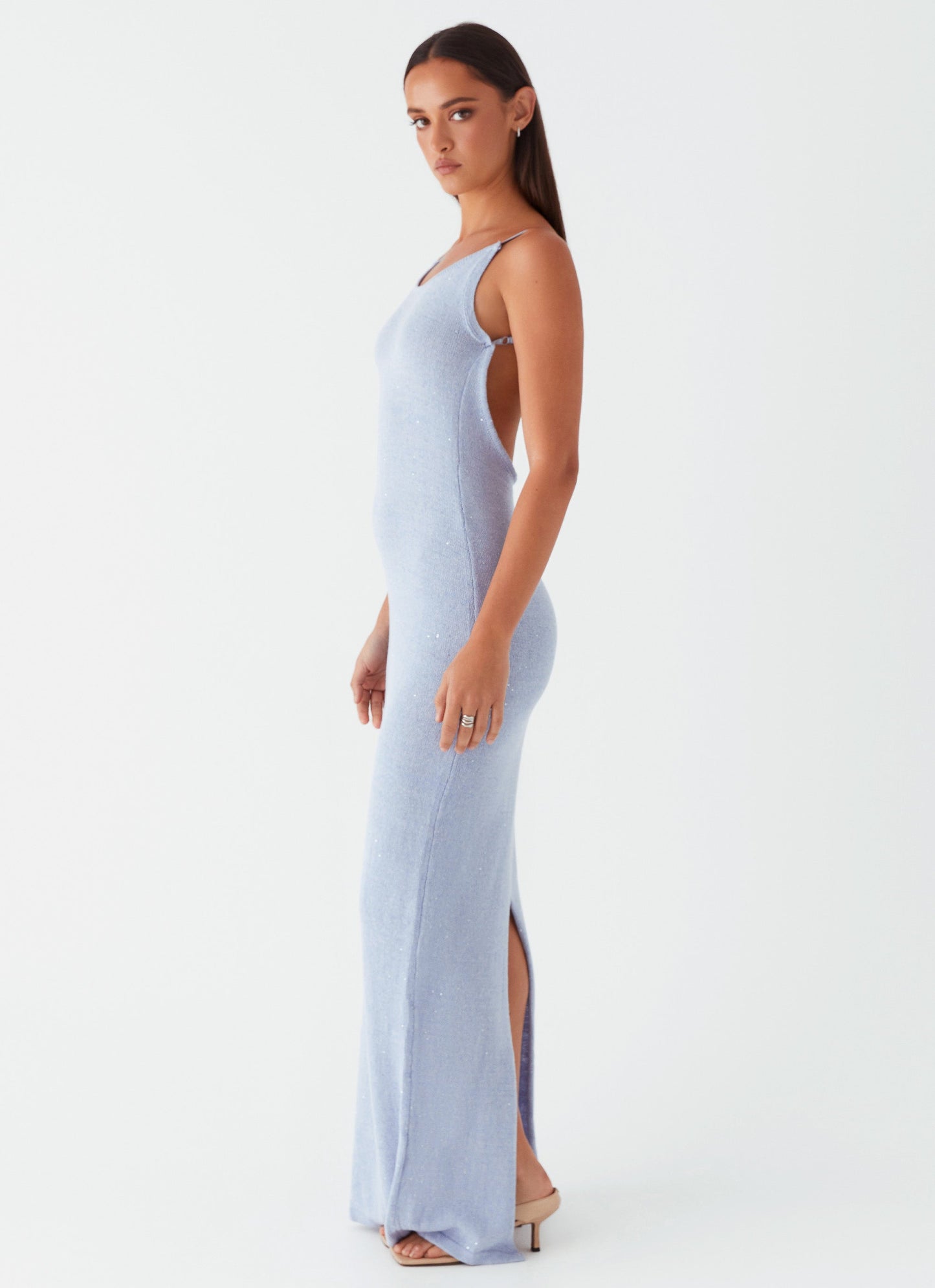 Scarlett Steel Maxi Dress - Powder Blue