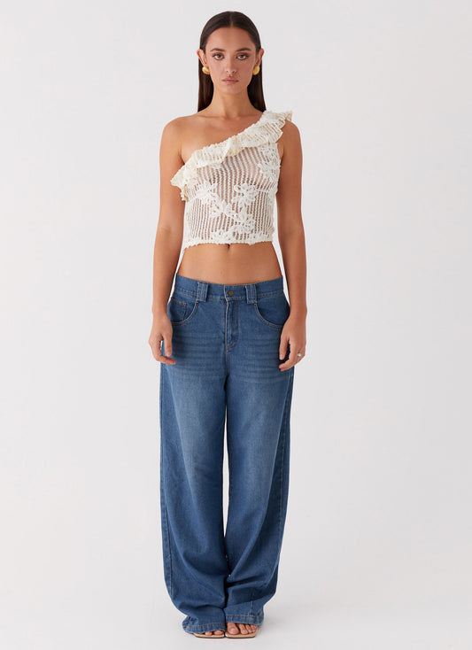 Juilette One Shoulder Top - Ivory