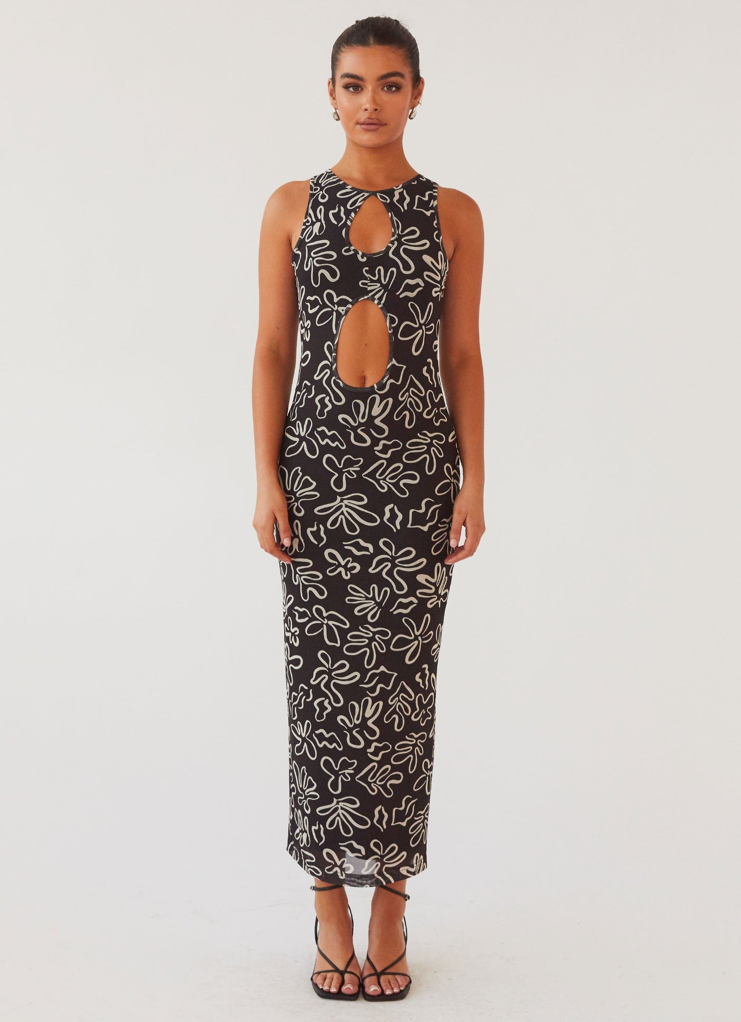 All Eyes On Me Maxi Dress - Petal Gloom